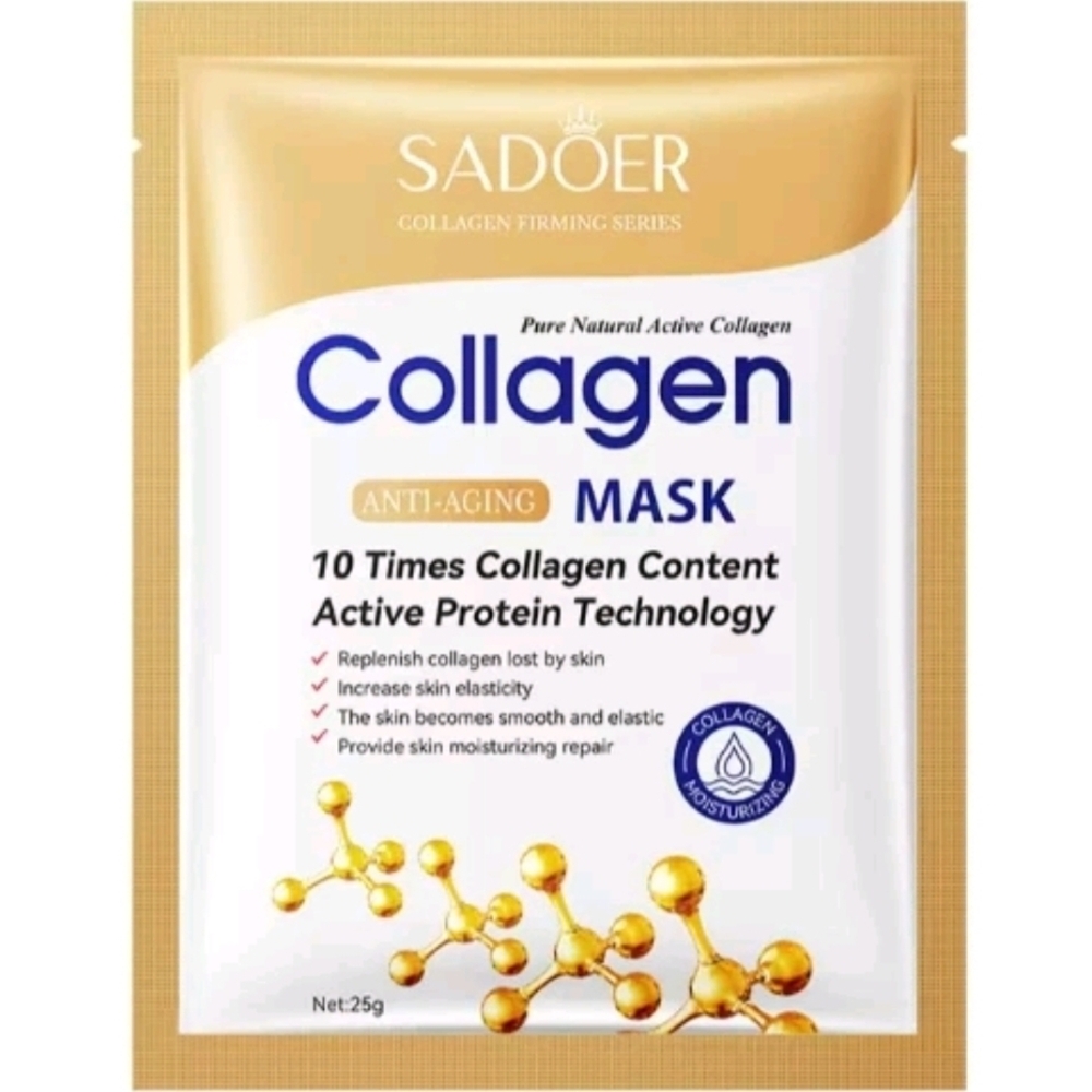 SADOER Collagen Face Mask – Firming, Moisturizing & Brightening Sheet Mask